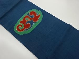 手織り紬手描き抽象模様名古屋帯